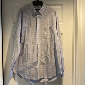 Ralph Lauren men’s shirt 17 34-35 XL blue & white